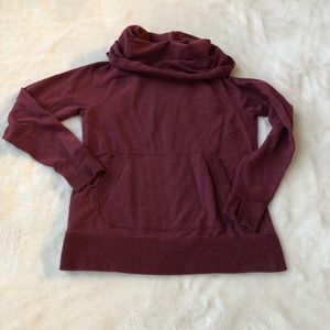 L.L. Bean Small Maroon Cowl Neck Hoodie